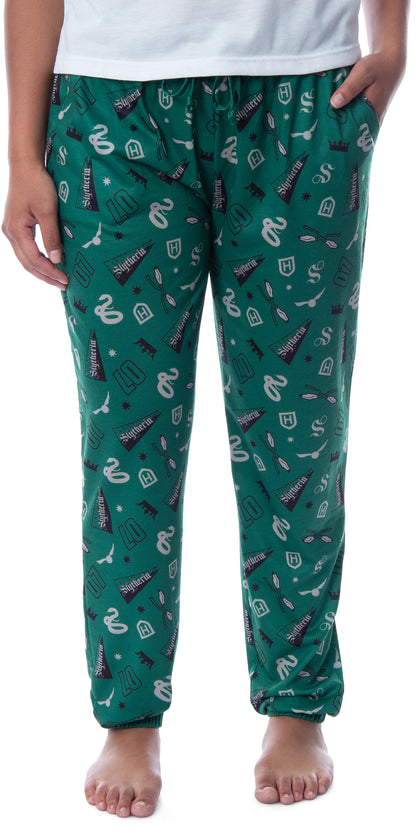 Harry Potter Womens' Hogwarts House Sleep Jogger Pajama Pants-All Houses
