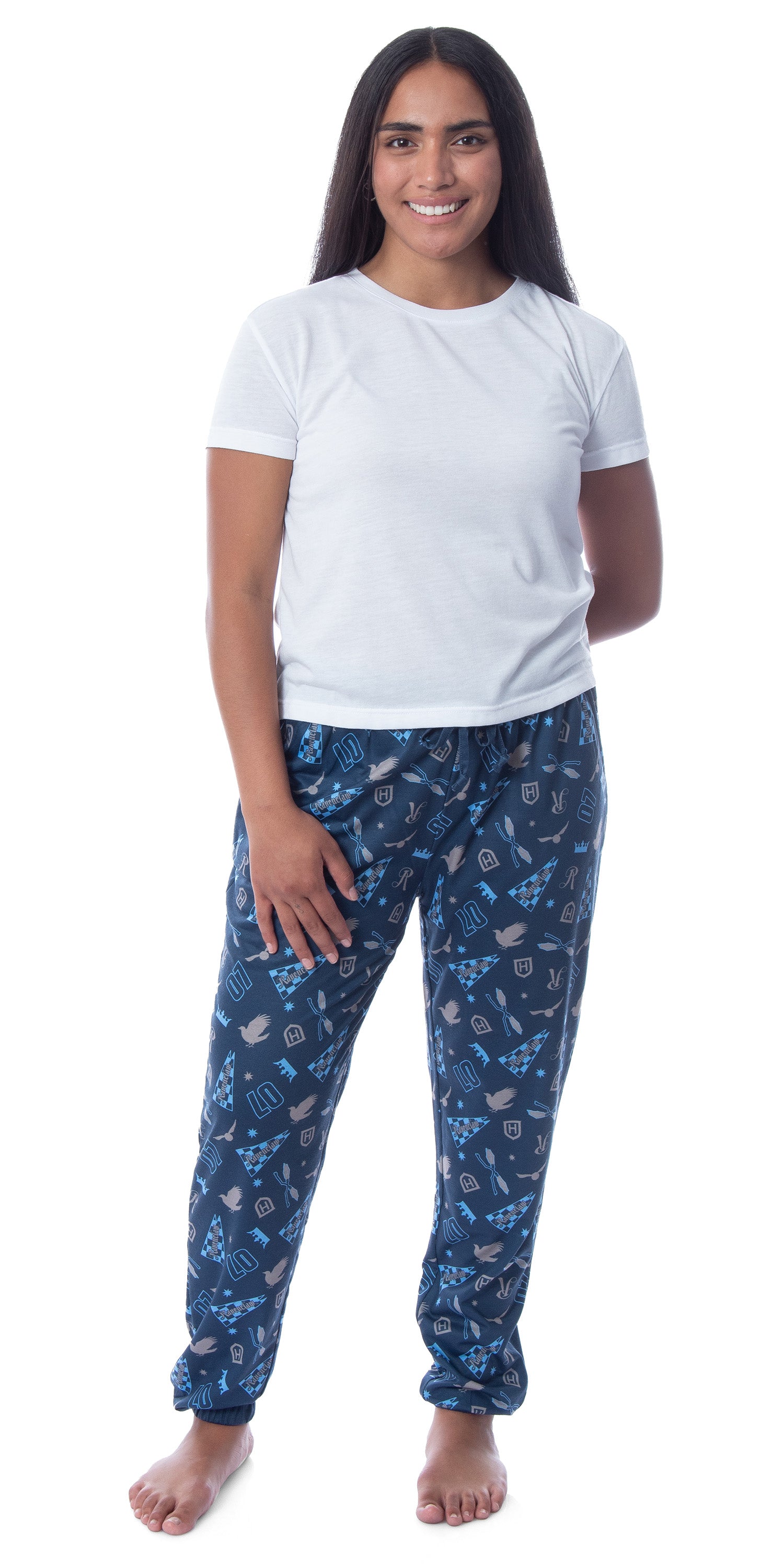 Harry Potter Womens' Hogwarts House Sleep Jogger Pajama Pants-All Houses