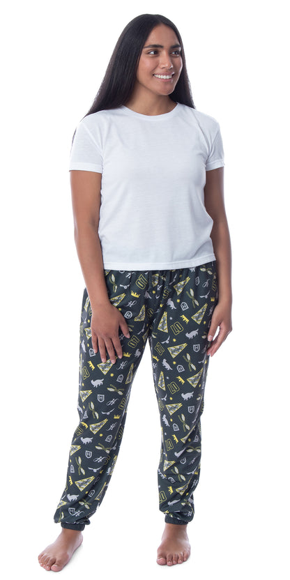 Harry Potter Womens' Hogwarts House Sleep Jogger Pajama Pants-All Houses