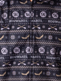 Harry Potter Mens' Hogwarts Christmas Sweater Hooded Union Suit Pajama