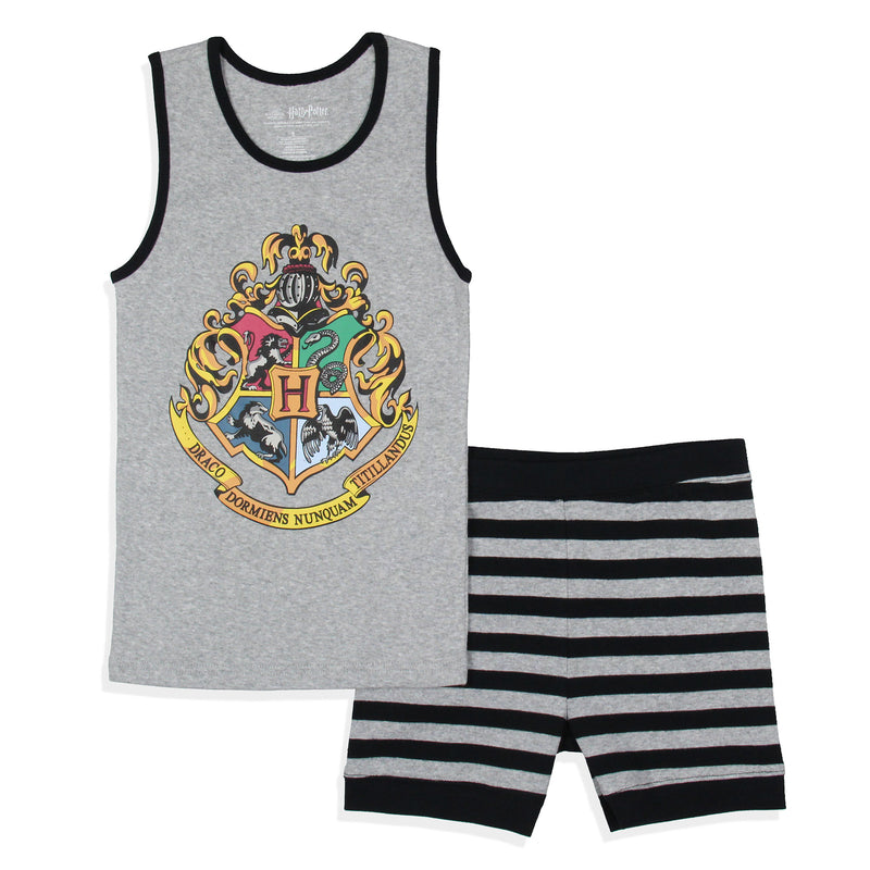 Harry Potter Girls' Hogwarts House Crest Sleep Pajama Set Tank Top Shorts