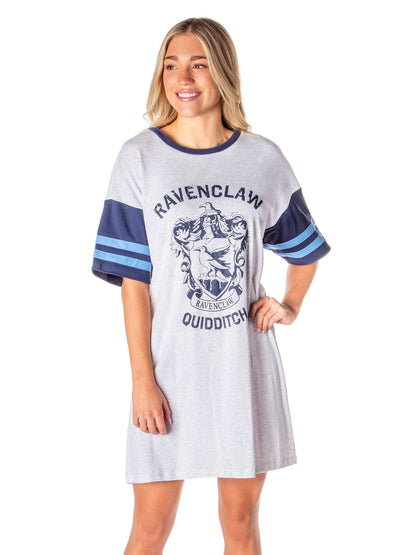 Harry Potter Women's All Houses Nightgown Pajama Shirt Dress