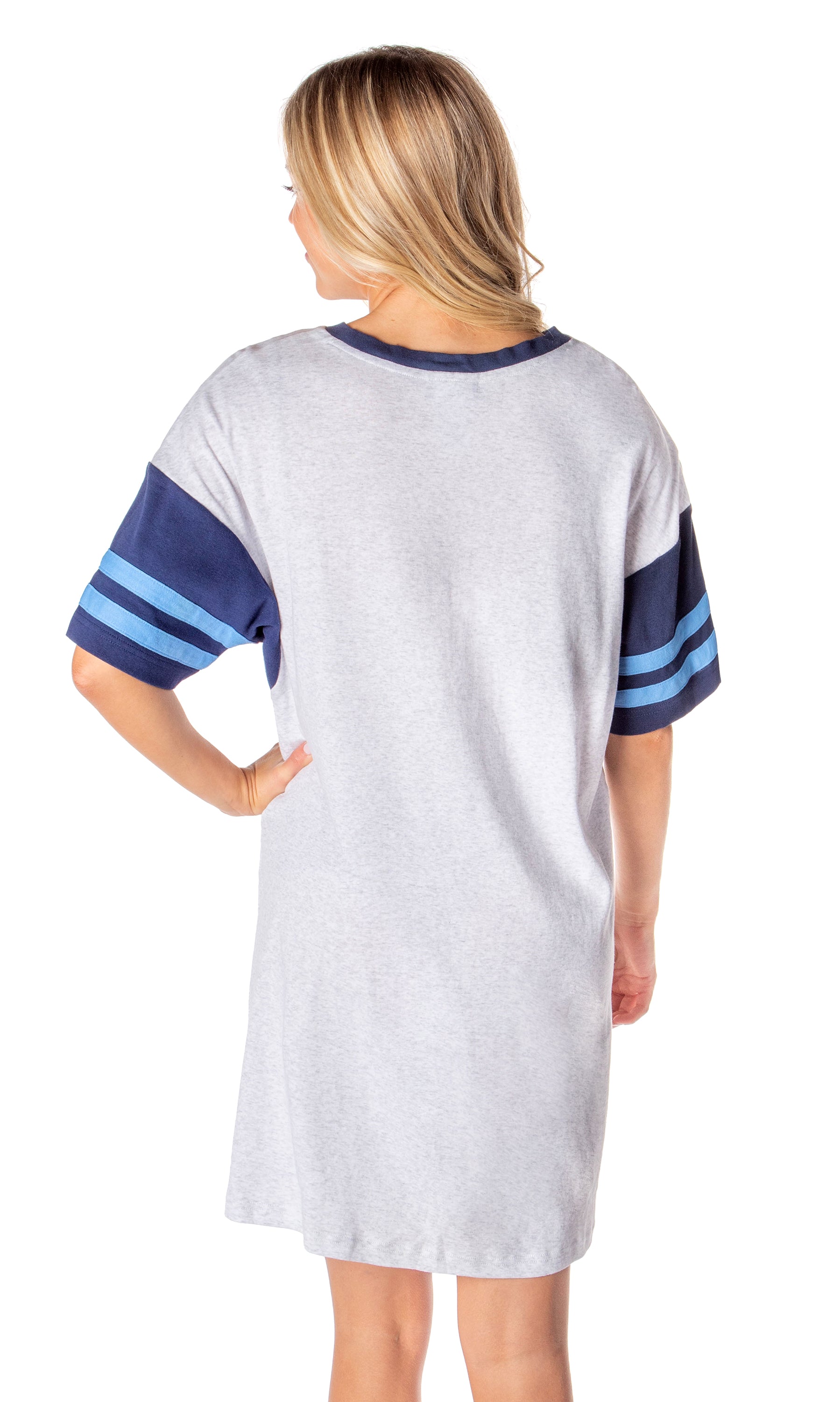 Harry Potter Hogwarts Houses Varsity Quidditch Oversized Tee Night Shirt Nightgown (Ravenclaw, XXL)