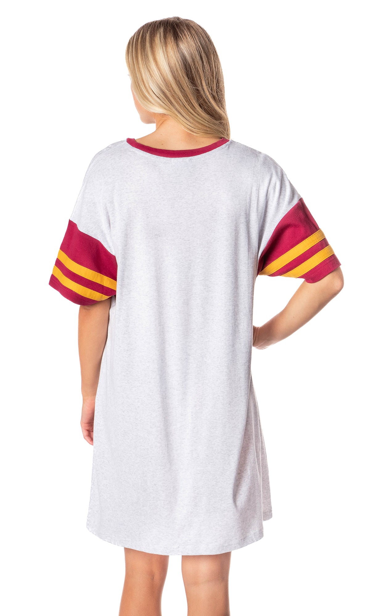 Harry Potter Hogwarts Houses Varsity Quidditch Oversized Tee Night Shirt Nightgown (Gryffindor, XXXL)