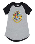 Harry Potter Girls' Wizarding World Hogwarts Crest Sleep Pajama Shirt Nightgown