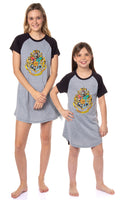 Harry Potter Juniors' Wizarding World Hogwarts Crest Sleep Pajama Shirt Nightgown