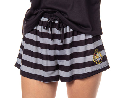 Harry Potter Womens' Wizarding World Hogwarts Crest Sleep Pajama Set Shorts