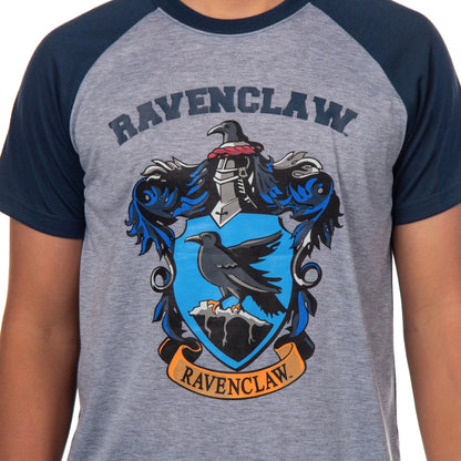 Harry Potter Hogwarts Men's Short Sleeve Shirt And Short PJ Pajama Set