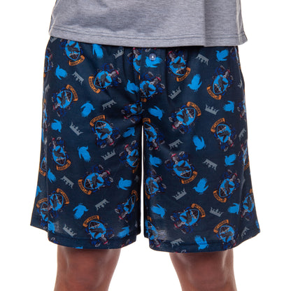 Harry Potter Hogwarts Men's Short Sleeve Shirt And Short PJ Pajama Set
