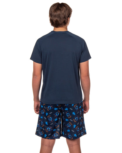 Harry Potter Hogwarts Men's Short Sleeve Shirt And Short PJ Pajama Set