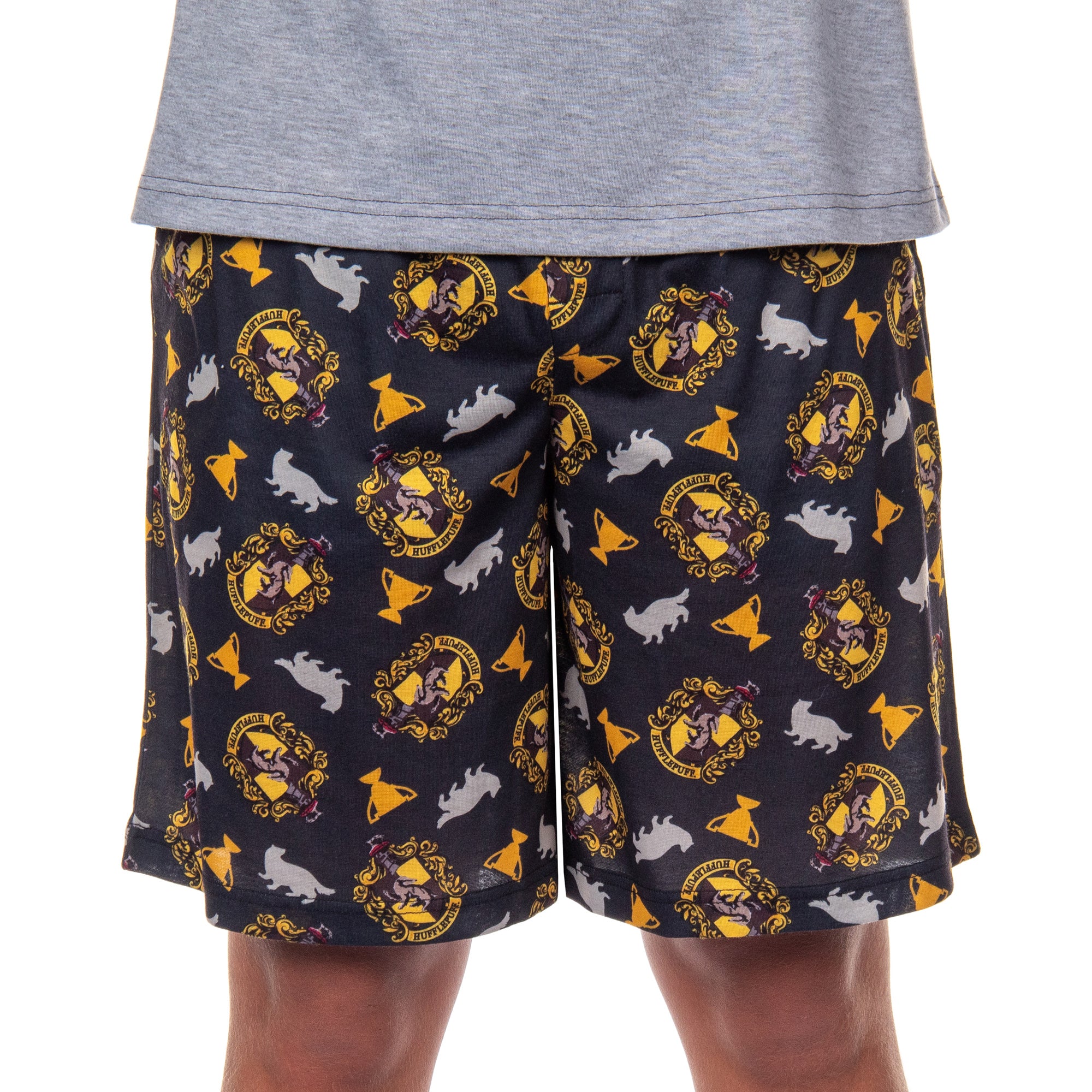 Harry Potter Hogwarts Men's Short Sleeve Shirt And Short PJ Pajama Set
