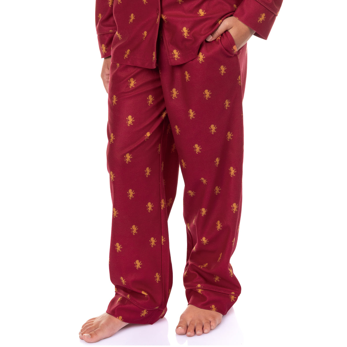Harry Potter Pajamas Girl's Houses Coat Front Sleep Set