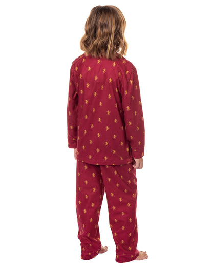Harry Potter Pajamas Girl's Houses Coat Front Sleep Set