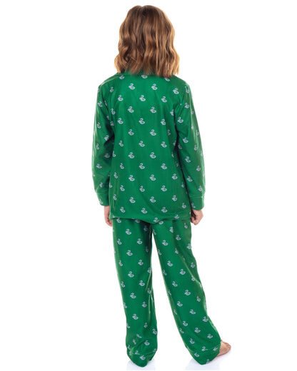 Harry Potter Pajamas Girl's Houses Coat Front Sleep Set