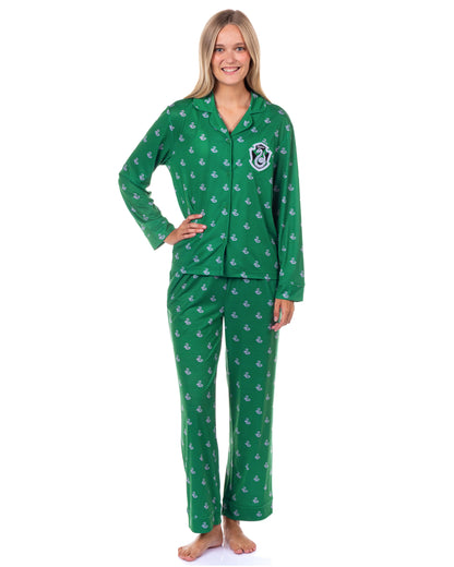 Harry Potter Women's Gryffindor Classic Pajamas Button-Up Top and Pants