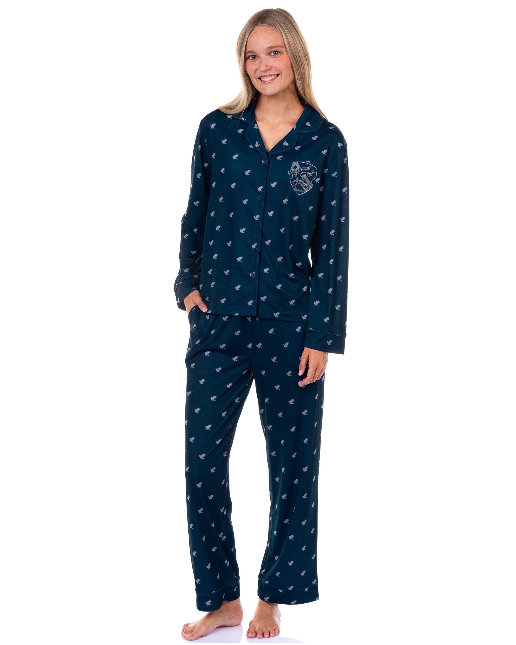 Harry Potter Women's Gryffindor Classic Pajamas Button-Up Top and Pants