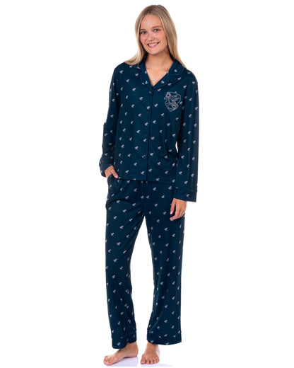 Harry Potter Women's Gryffindor Classic Pajamas Button-Up Top and Pants