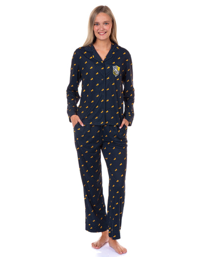 Harry Potter Women's Gryffindor Classic Pajamas Button-Up Top and Pants