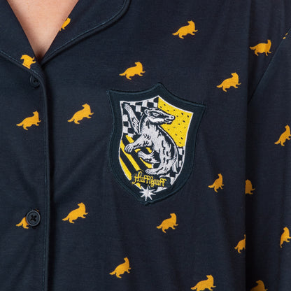 Harry Potter Pajamas Women's Hogwarts Coat Front Sleep Set