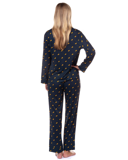 Harry Potter Pajamas Women's Hogwarts Coat Front Sleep Set