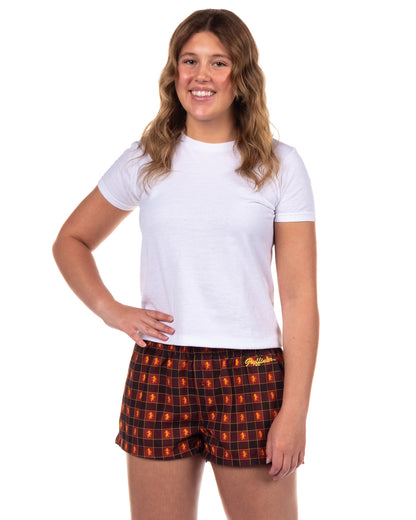 Harry Potter Pajama Micro Shorts Women's Hogwarts All Houses Lounge Bottoms