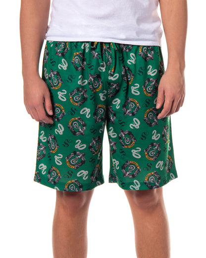 Harry Potter Pajamas Hogwarts House Crest All Over Print Pj Sleep Shorts