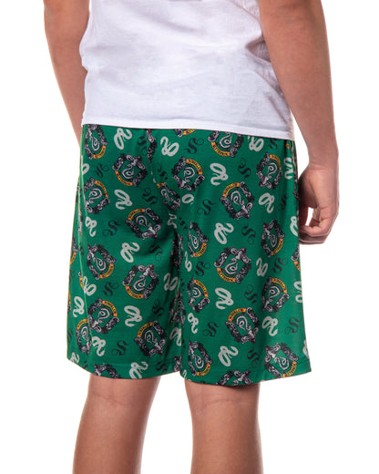 Harry Potter Pajamas Hogwarts House Crest All Over Print Pj Sleep Shorts