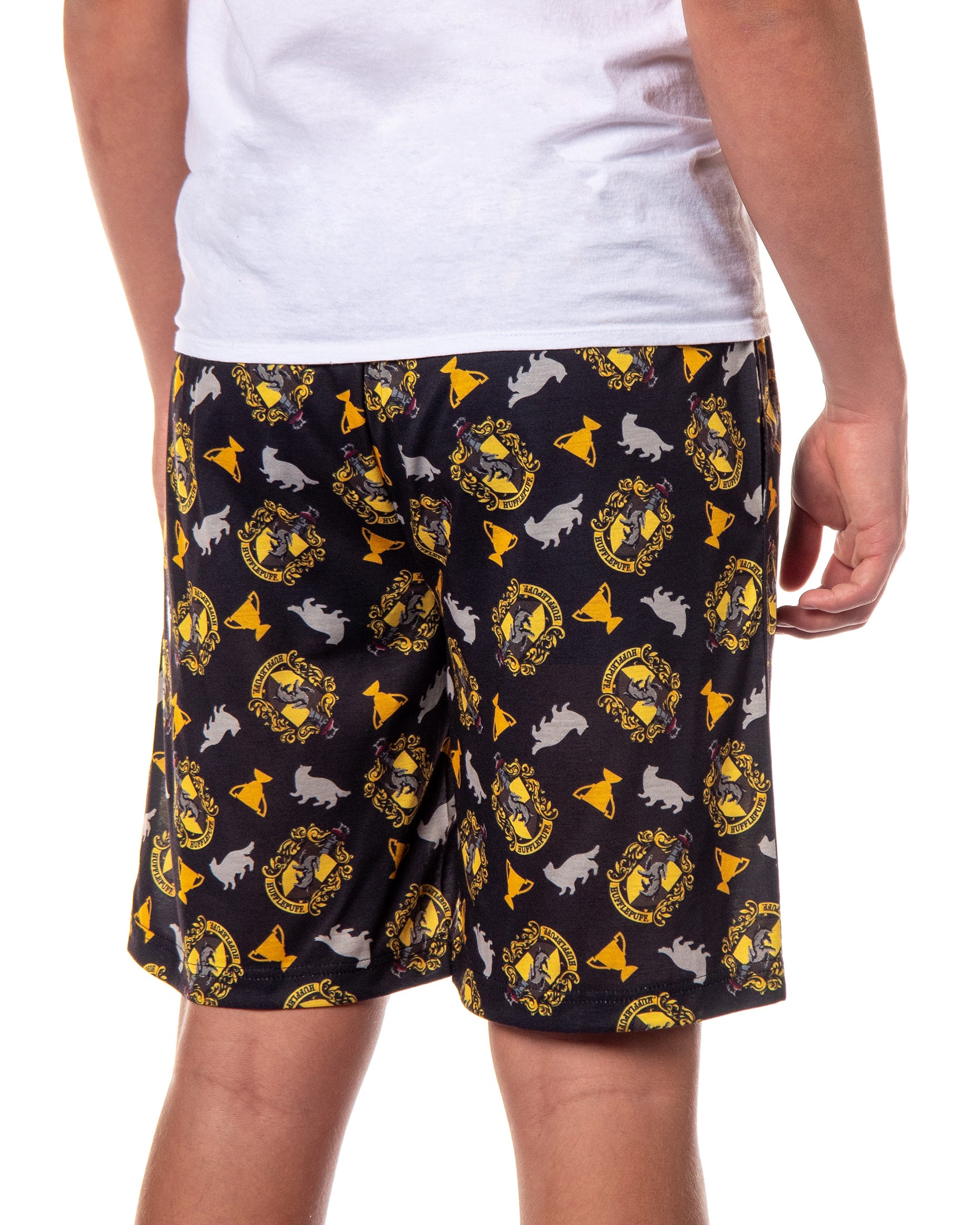Harry Potter Pajamas Hogwarts House Crest All Over Print Pj Sleep Shorts