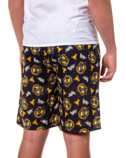 Harry Potter Pajamas Hogwarts House Crest All Over Print Pj Sleep Shorts