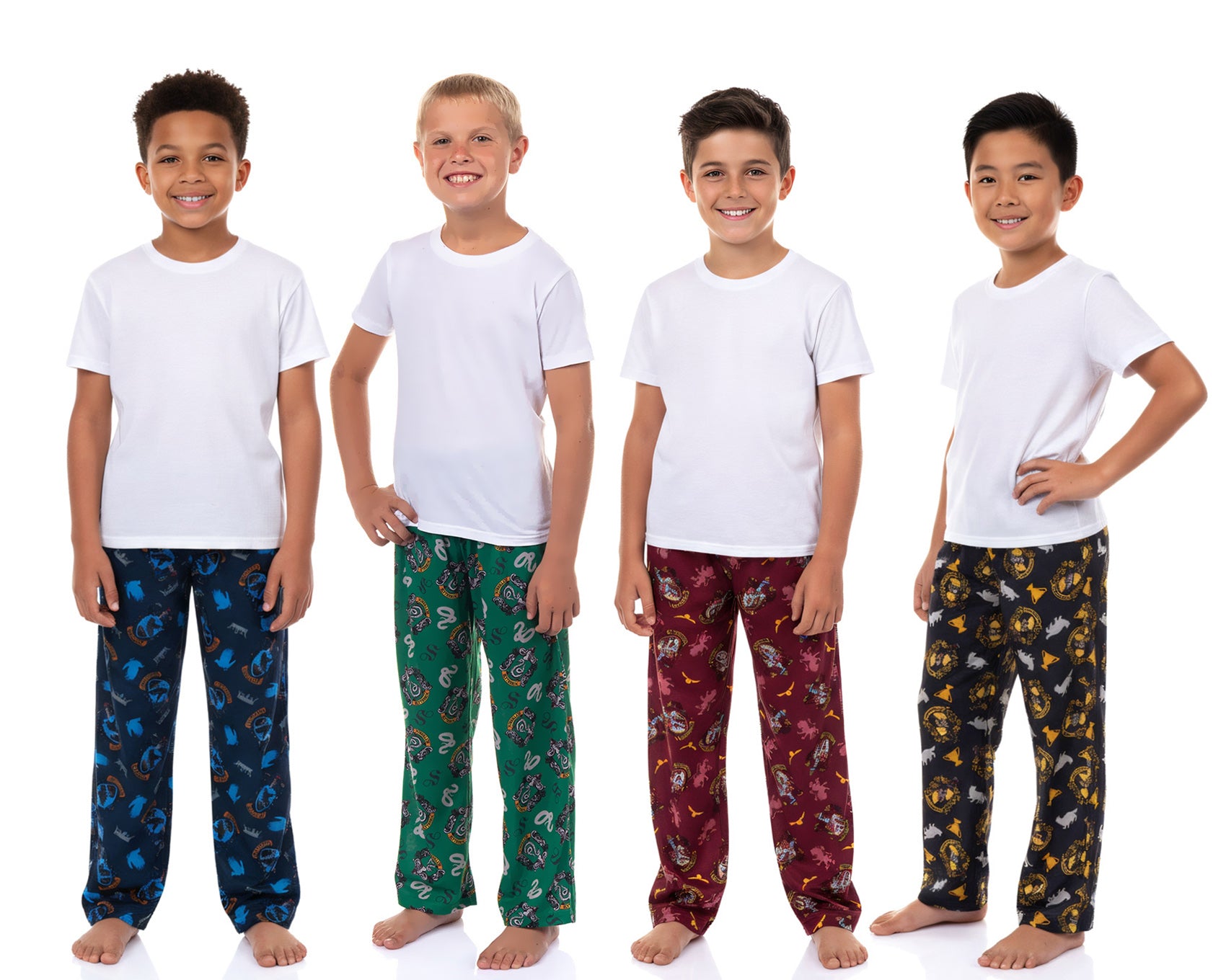 Harry Potter Pajamas Boy's House Crest Icons Lounge Pj Pants