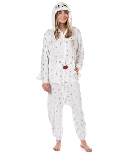 Harry Potter Union Suit Girls' Hedwig Kigurumi One Piece Pajamas (7/8)