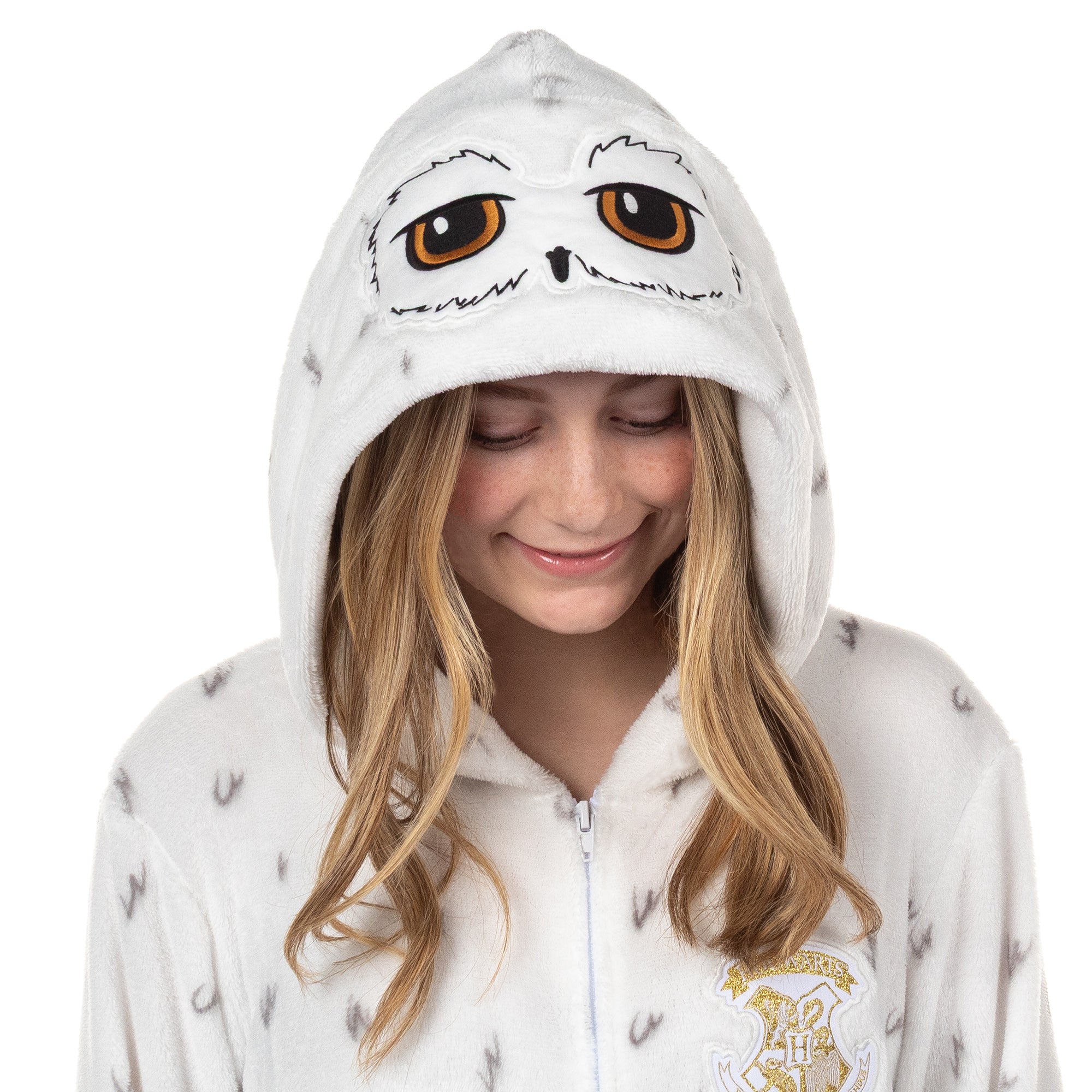 Harry Potter Union Suit Girls' Hedwig Kigurumi One Piece Pajamas (10/12)