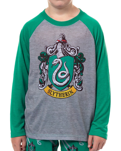 Harry Potter Pajamas Boys' House Crest Raglan Sleep Set