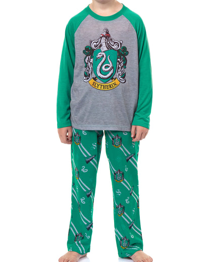 Harry Potter Pajamas Boys' House Crest Raglan Sleep Set