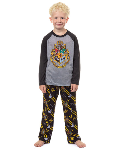 Harry Potter Pajamas Boys' House Crest Raglan Sleep Set