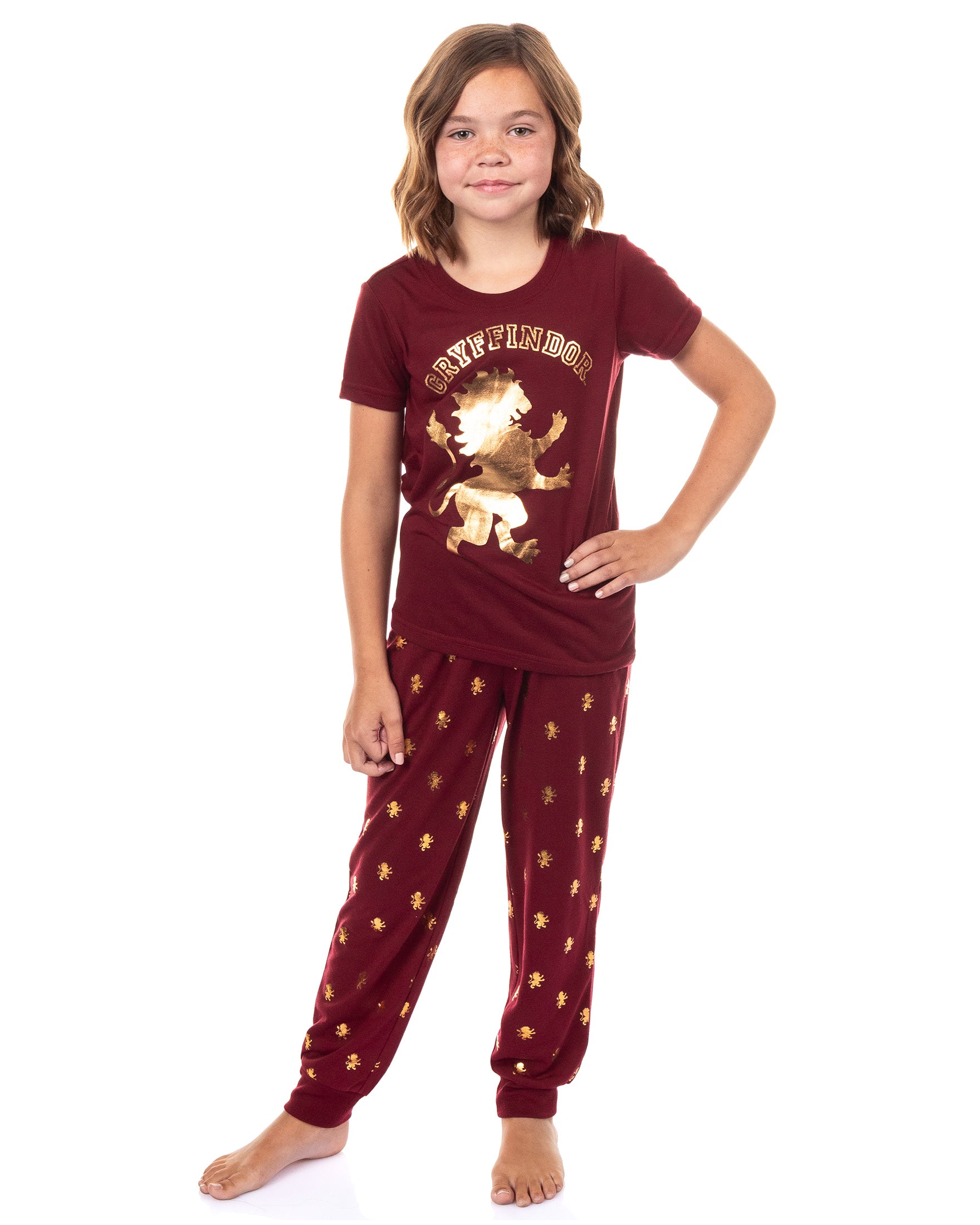 Harry Potter Pajamas Girl's Hogwarts House Jogger Sleep Set