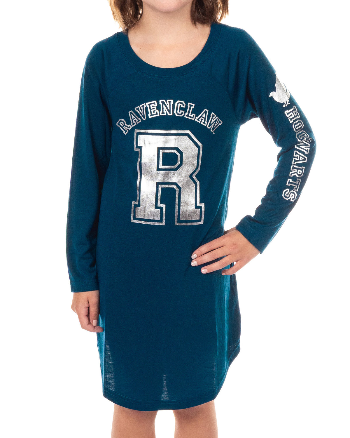 Harry Potter Pajama Girl's Long Sleeve Varsity Raglan Gown