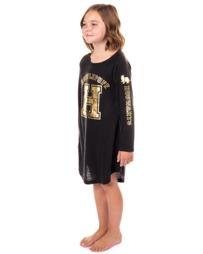 Harry Potter Pajama Girl's Long Sleeve Varsity Raglan Gown
