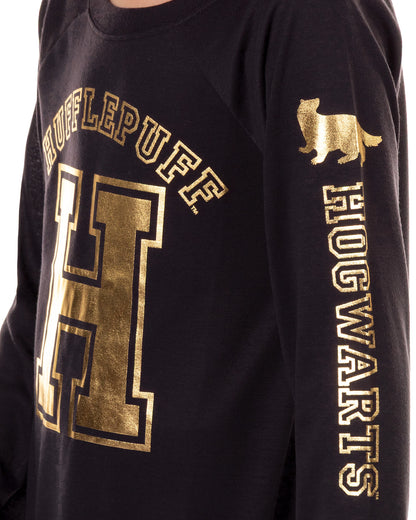 Harry Potter Pajama Girl's Long Sleeve Varsity Raglan Gown