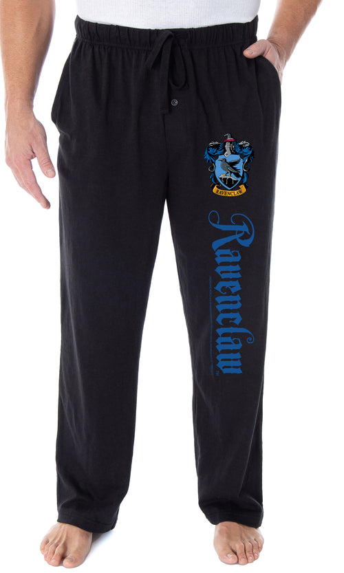 Harry Potter Men's Ravenclaw House Crest Loungewear Pajama Pants (Small)