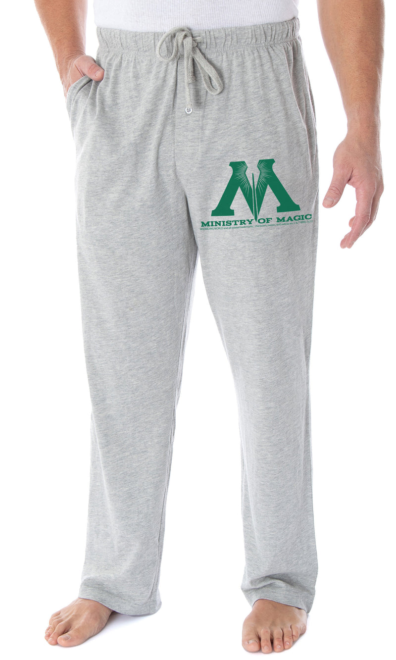 Harry Potter Pajama Pants Men's Ministry Of Magic Logo Loungewear Sleep Pants