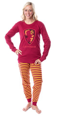 Harry Potter Family All Hogwarts Houses Wizarding World Sleep Pajama Set (Gryffindor, Adult, Small)