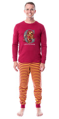 Harry Potter Animals Wizarding World Gryffindor Hufflepuff Ravenclaw Slytherin Character Sleep Tight Fit Family Pajama Set (Gryffindor, Adult, X-Large)