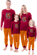 Harry Potter Animals Wizarding World Gryffindor Hufflepuff Ravenclaw Slytherin Character Sleep Tight Fit Family Pajama Set (Gryffindor, Adult, X-Large)