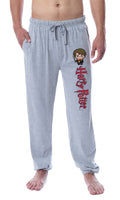 Harry Potter Mens' Chibi Character Wizarding World Sleep Jogger Pajama Pants (Large)