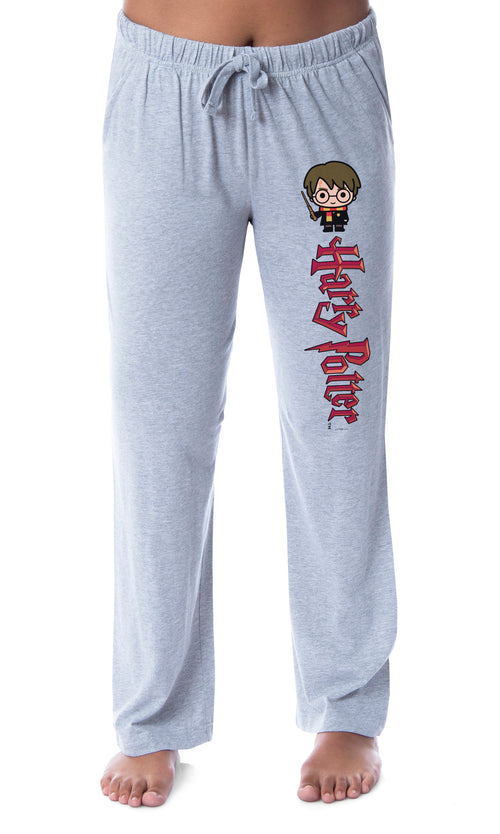 Harry Potter Womens' Chibi Character Wizarding World Sleep Pajama Pants (Small)