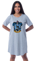Harry Potter Womens' Hogwarts All Houses Wizarding World Nightgown Sleep Pajama Shirt