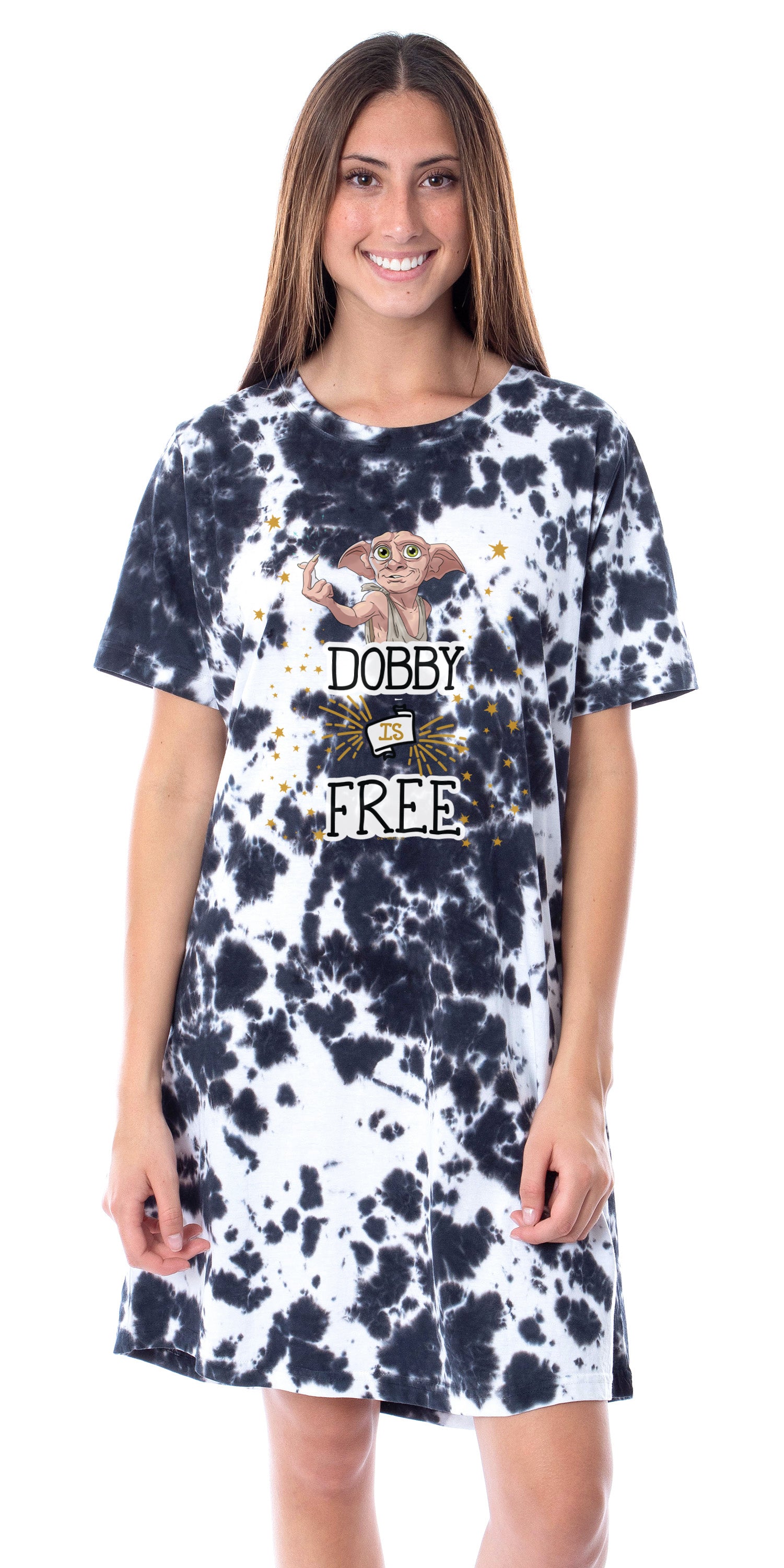 Harry Potter Womens' Dobby Is Free Character Nightgown Sleep Pajama Shirt