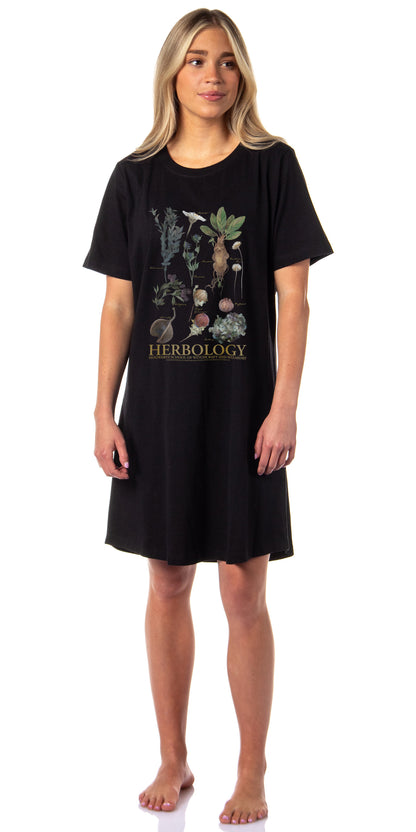 Harry Potter Wizarding World Women's Hogwarts Herbology Nightgown Pajama Shirt Dress