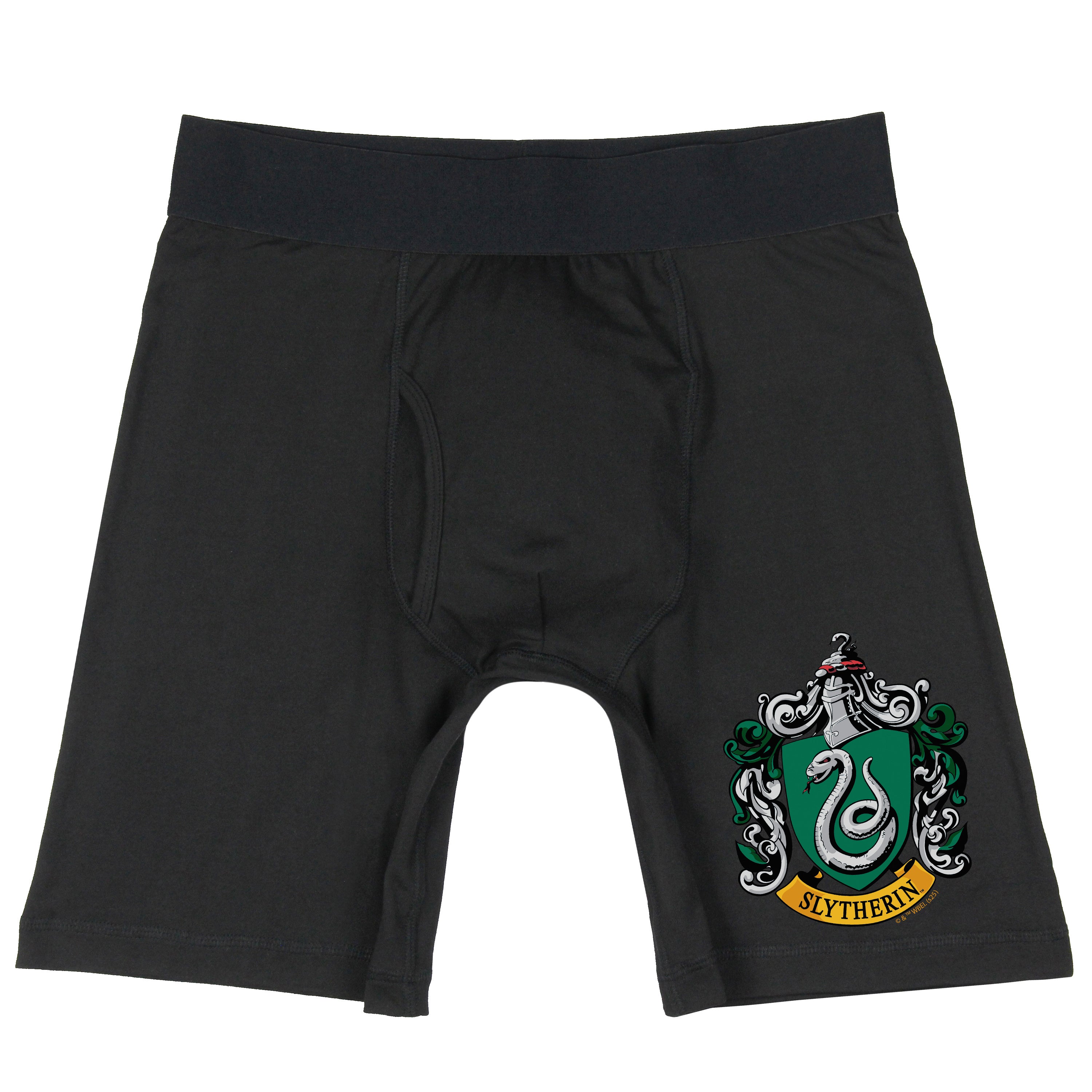 Harry Potter Men's Hogwarts Houses Crests Long Leg Boxer Briefs